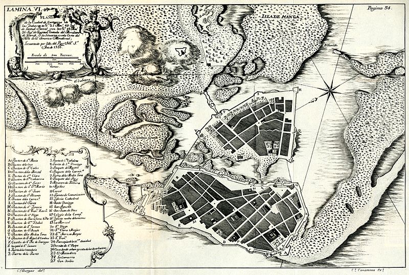 Mapa de Cartagena de Indias